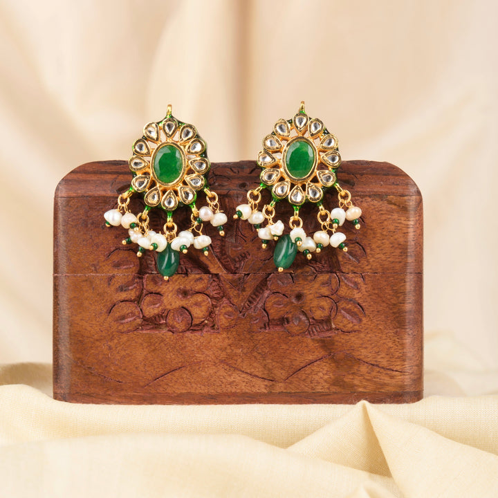 Diya Pearl and Polki Earrings