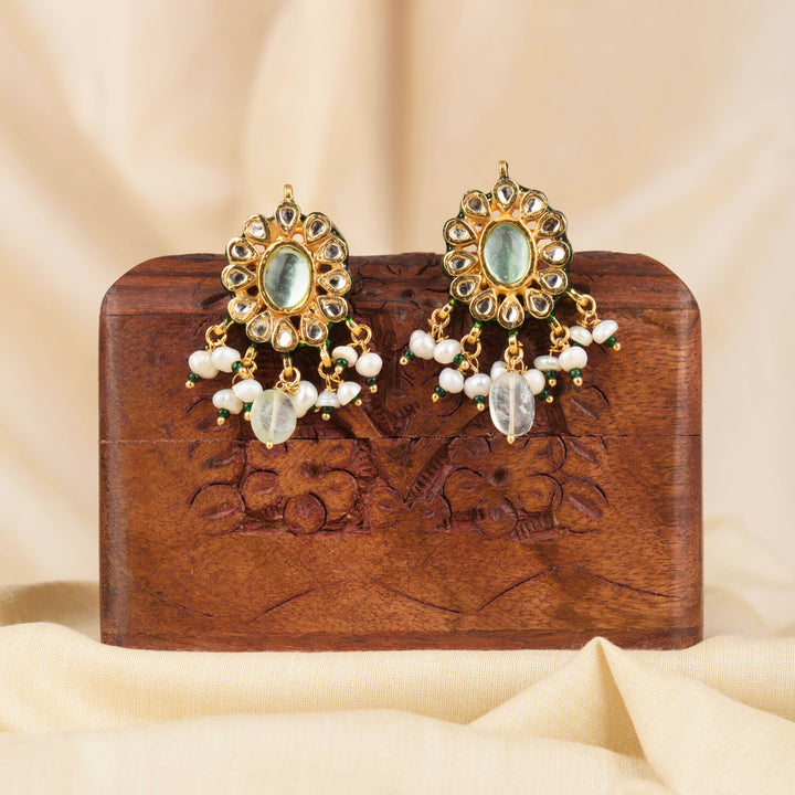 Diya Pearl and Polki Earrings