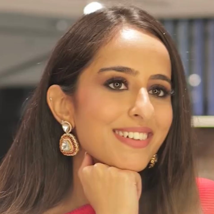 Smridhi Oberoi in Naira Polki Earrings