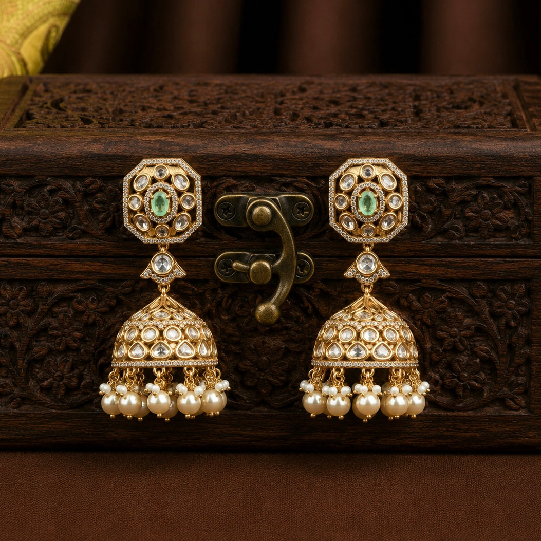Shireen Polki Jhumkas