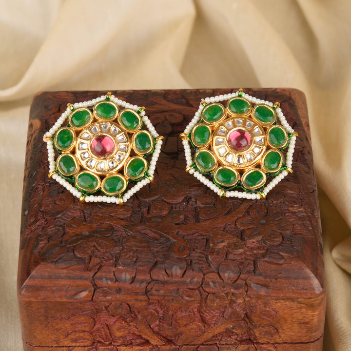 Keerat Emerald and Ruby Earrings