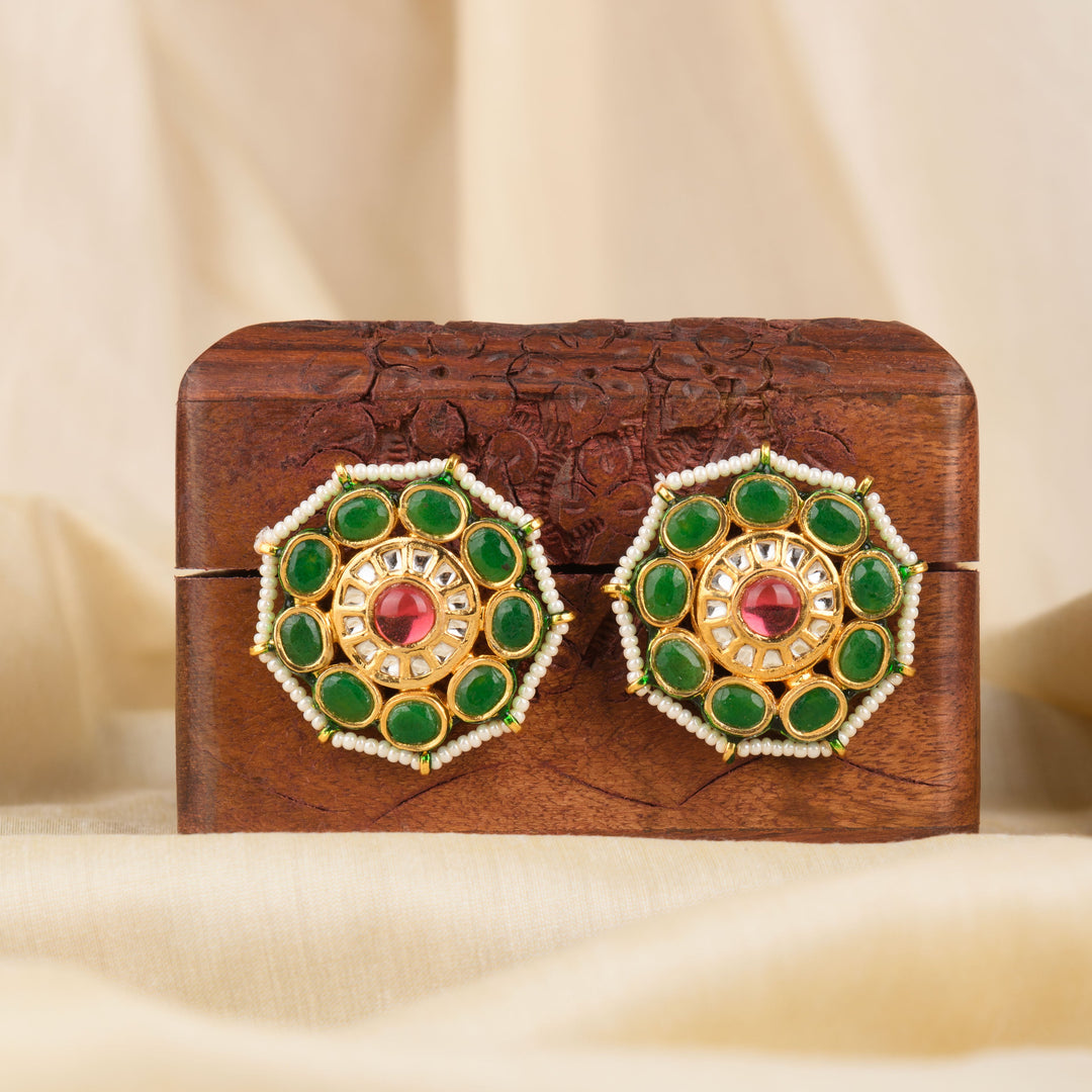 Keerat Emerald and Ruby Earrings