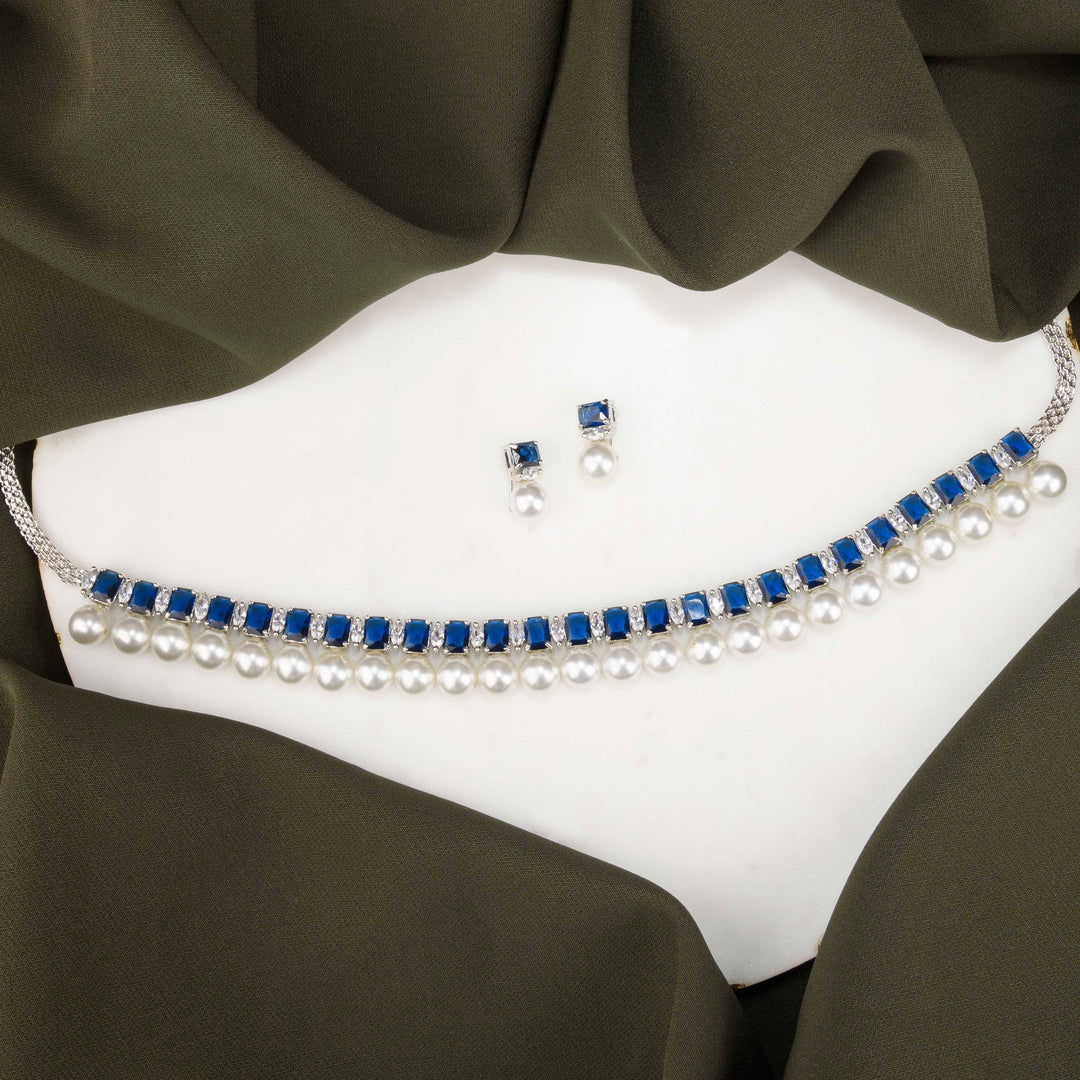 Estella Diamond And Pearl Choker Set