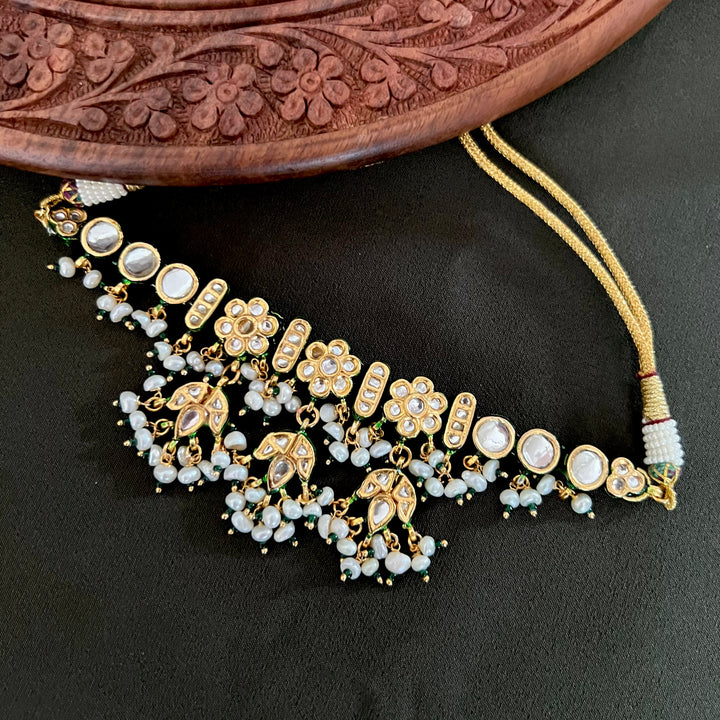 Navya Polki and Pearl Choker Set