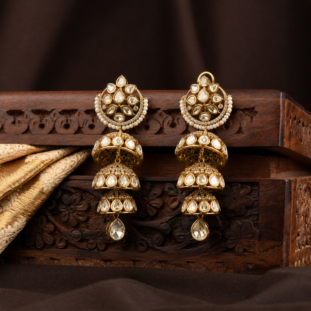 Shivika Polki Jhumkas