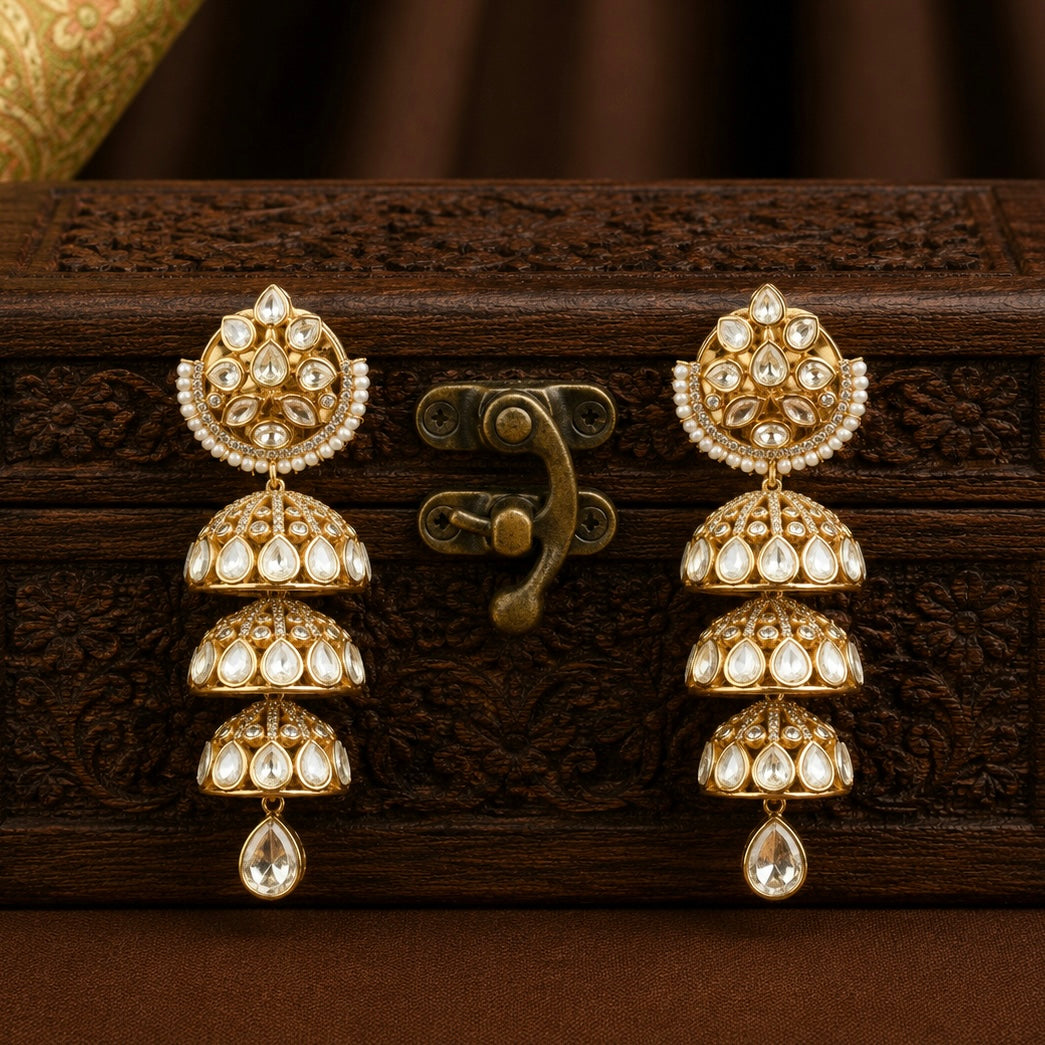 Shivika Polki Jhumkas