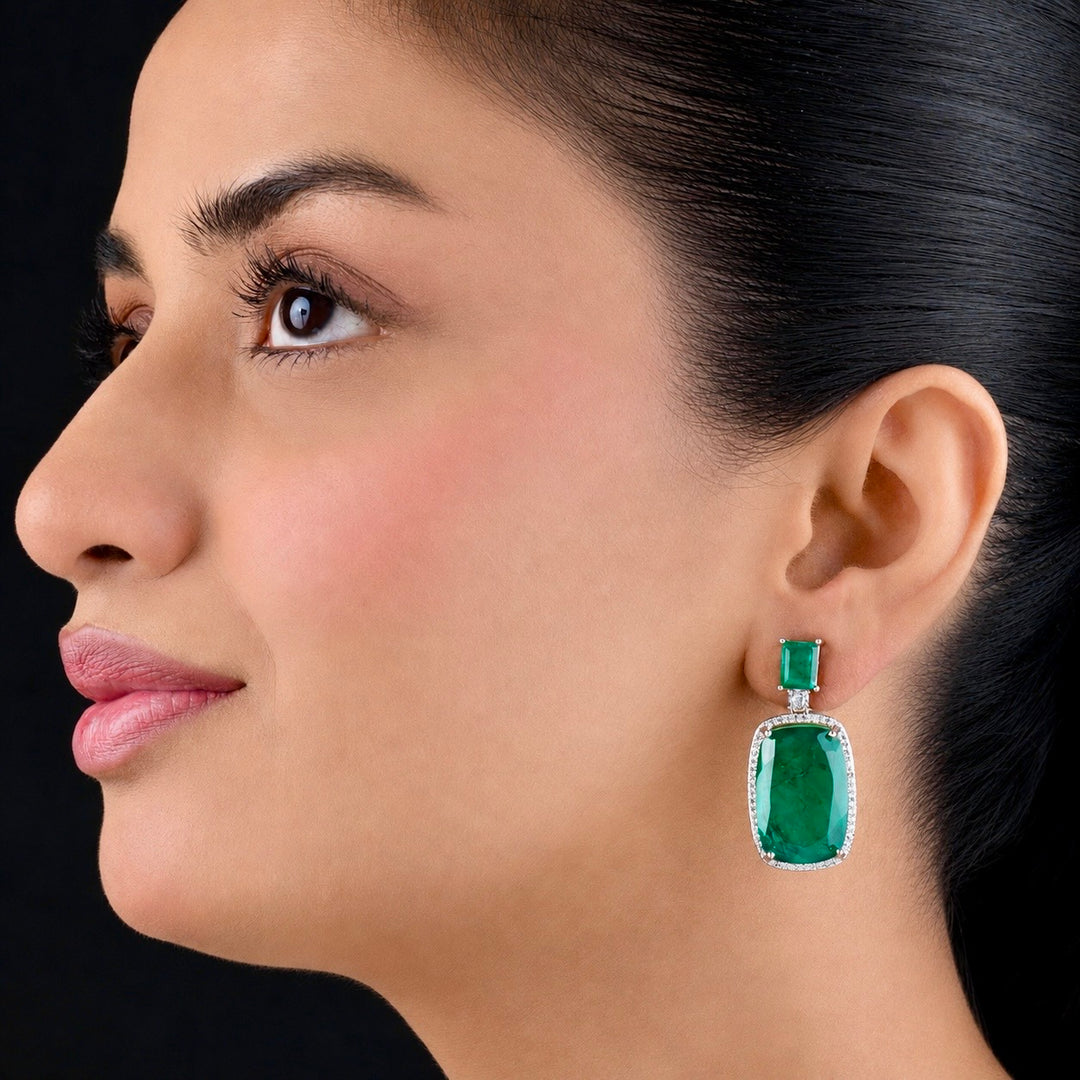 Sorina Green Doublet Earrings