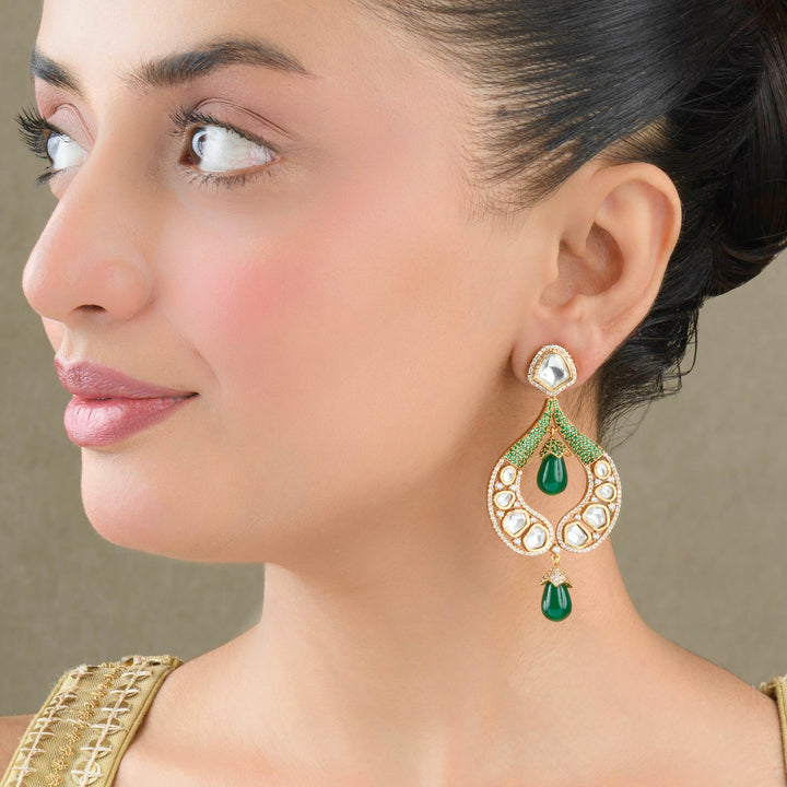 Lavanya Moissanite Polki Earrings