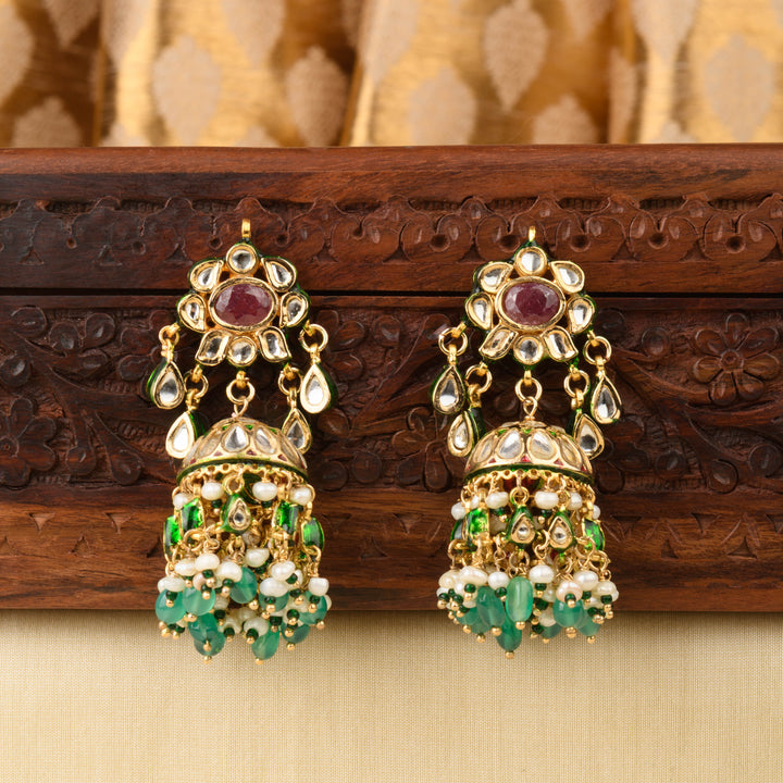 Meher Polki Jhumkas