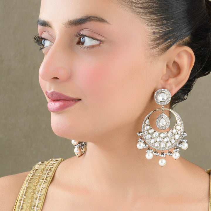 Zariya Polki and Pearl Chandbali