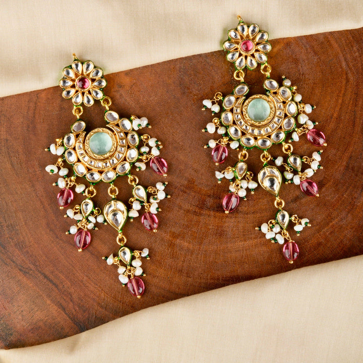 Maanya Pearl and Polki Chandbali