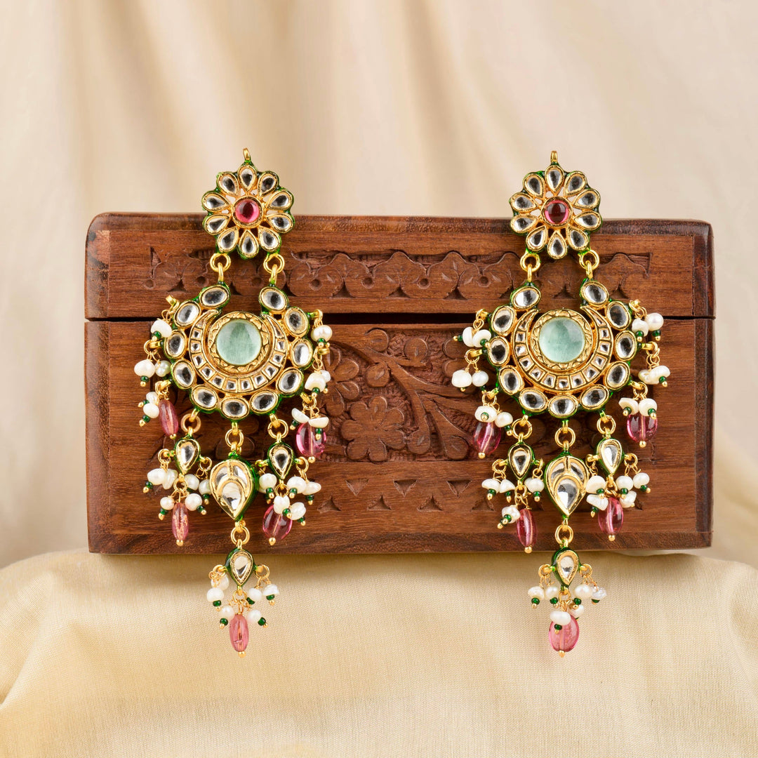 Maanya Pearl and Polki Chandbali