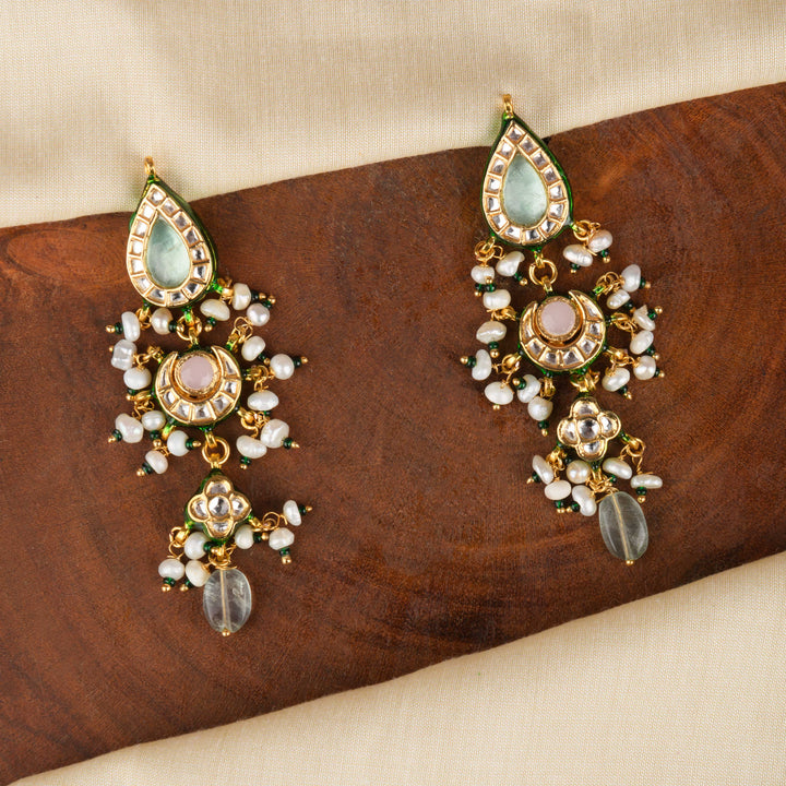 Charvi Pearl and Polki Earrings