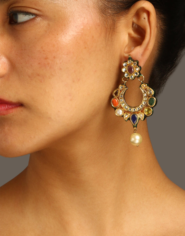 Himaya Navratan Earrings