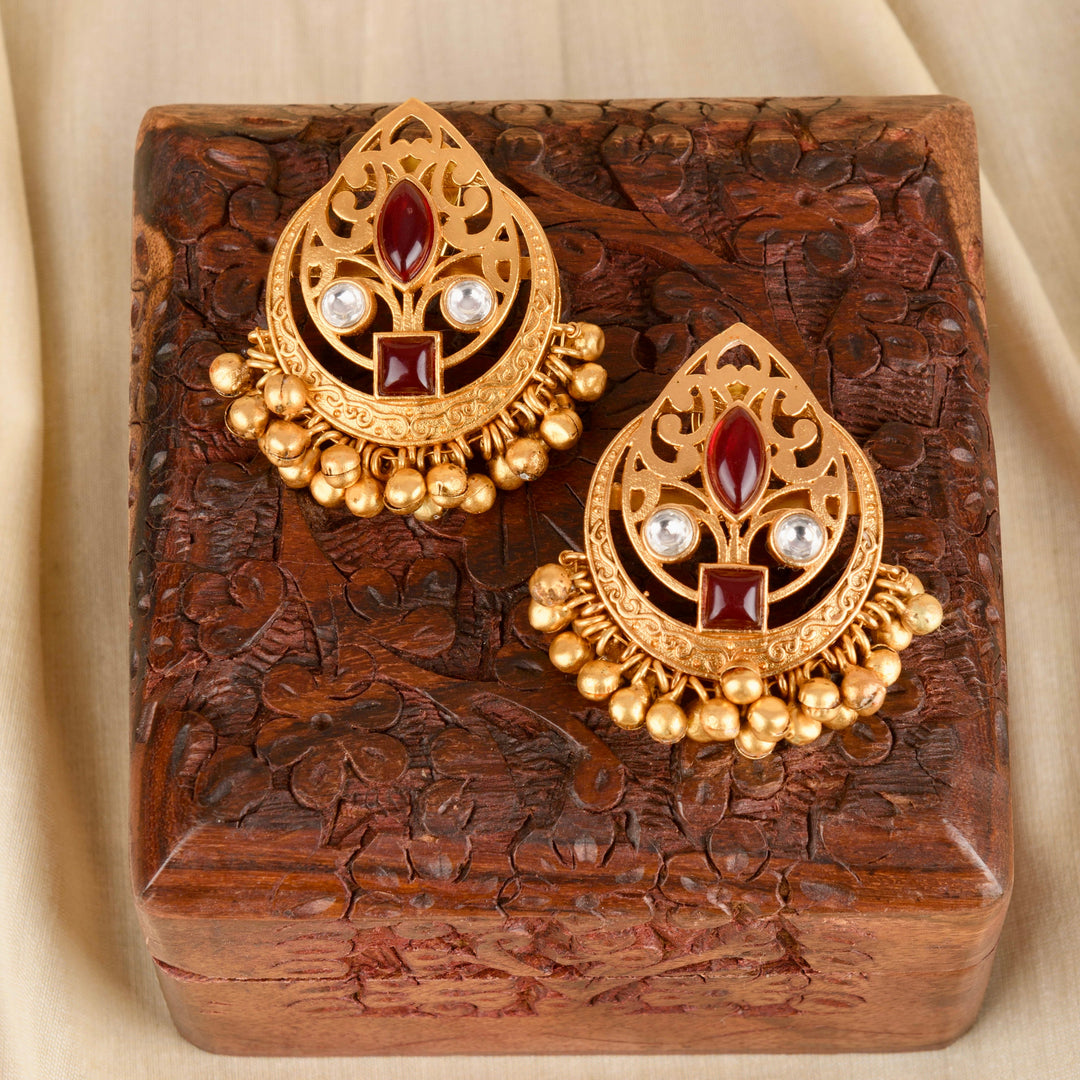 Shanaya Golden Beads Earrings