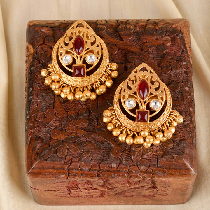 Shanaya Golden Beads Earrings