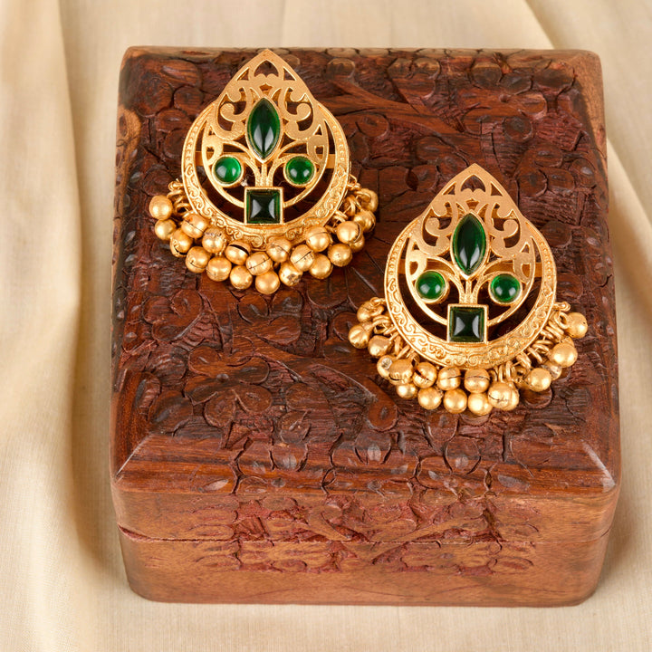 Shanaya Golden Beads Earrings