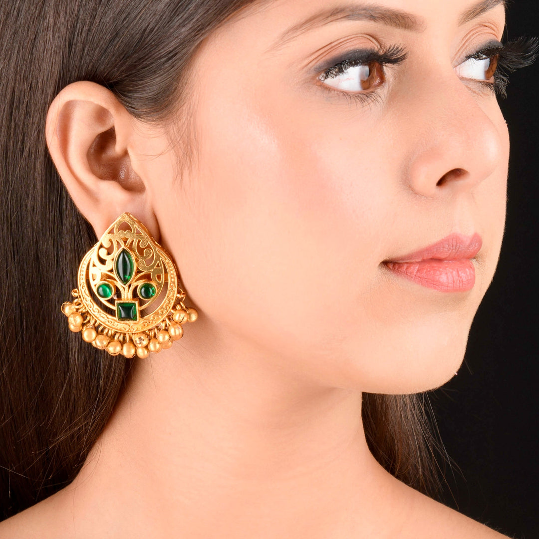 Shanaya Golden Beads Earrings