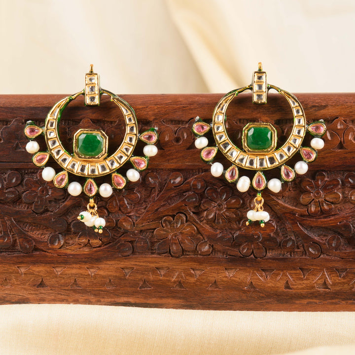 Zeenat Emerald Chandbali