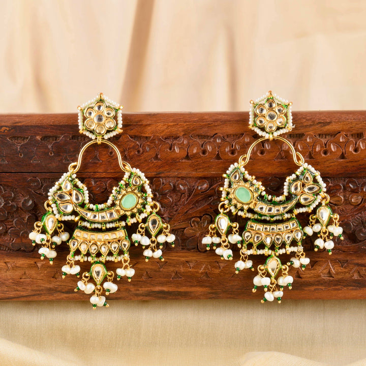 Aarshi Pearl and Polki Earrings