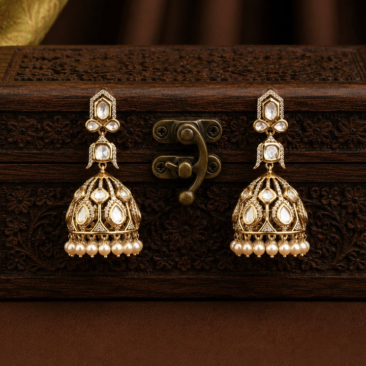 Jiva Polki Jhumkas