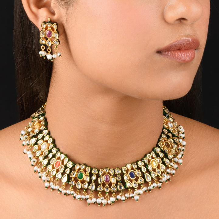 Samidha Navratan Necklace Set