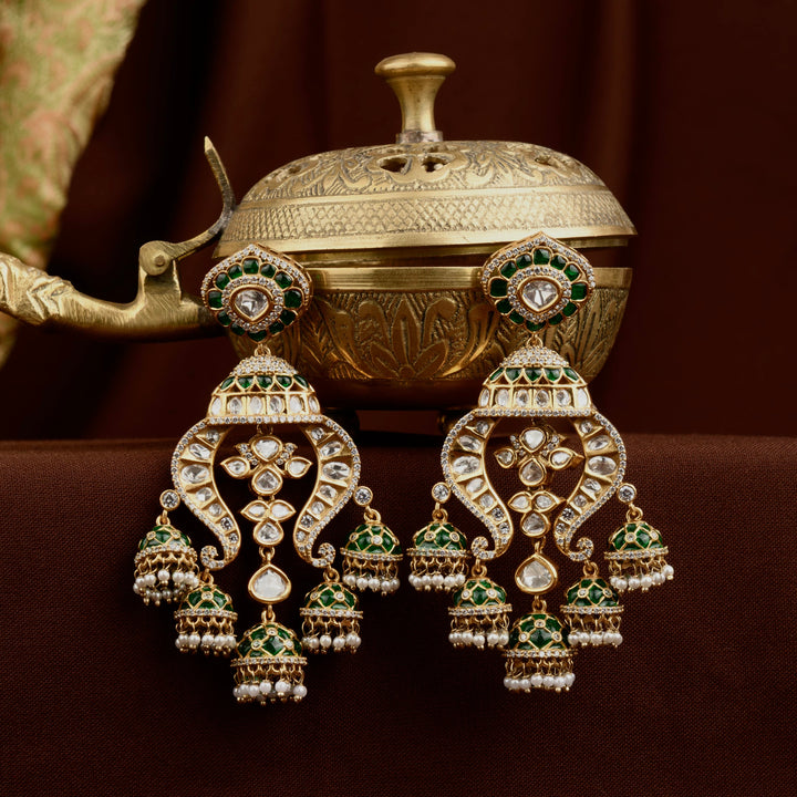 Yuvika Polki and Pearl Earrings
