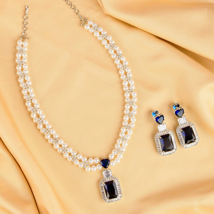 Aurelia Pearl and Diamond Necklace Set