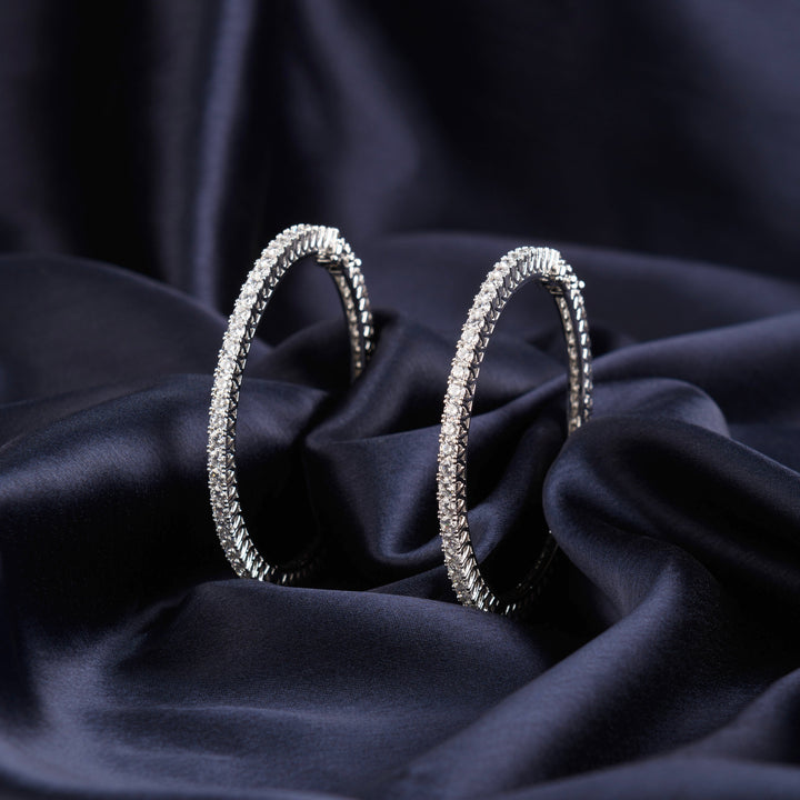 Zinnia Diamond Bangle Pair