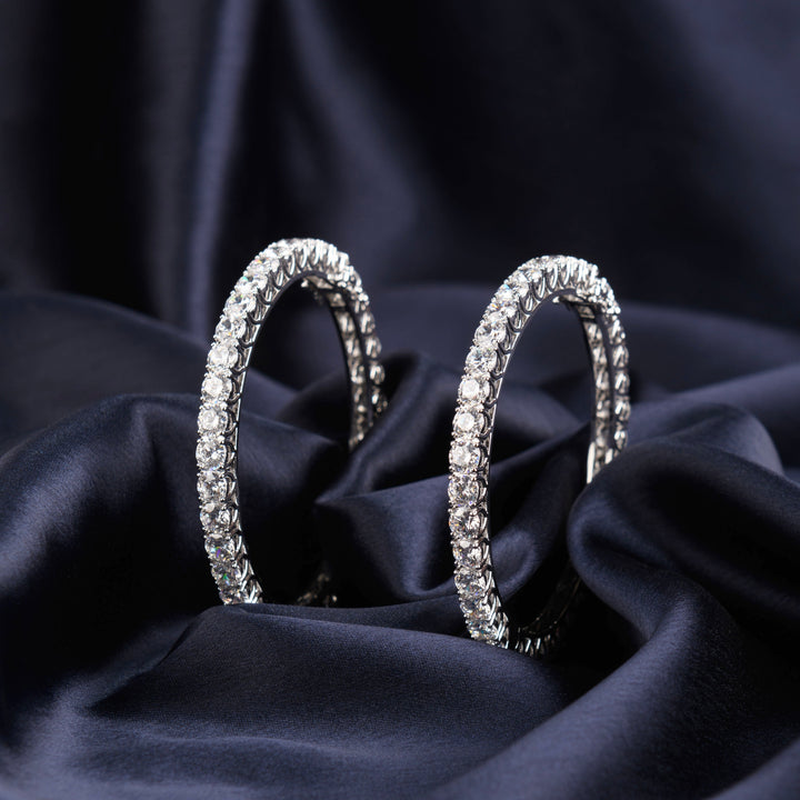 Zinnia Diamond Bangle Pair