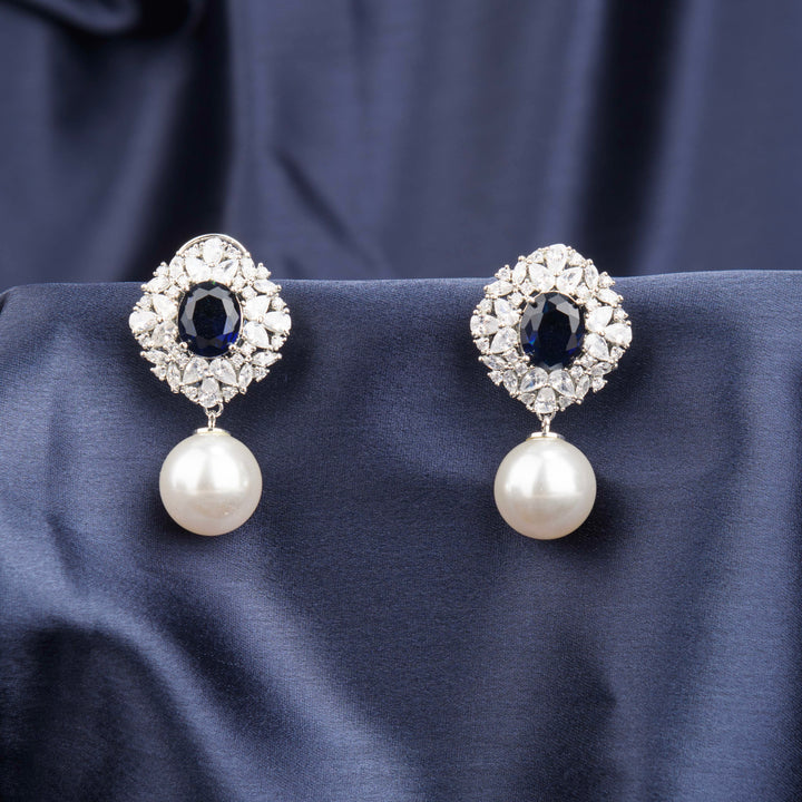 Eileen Diamond Pearl Earrings