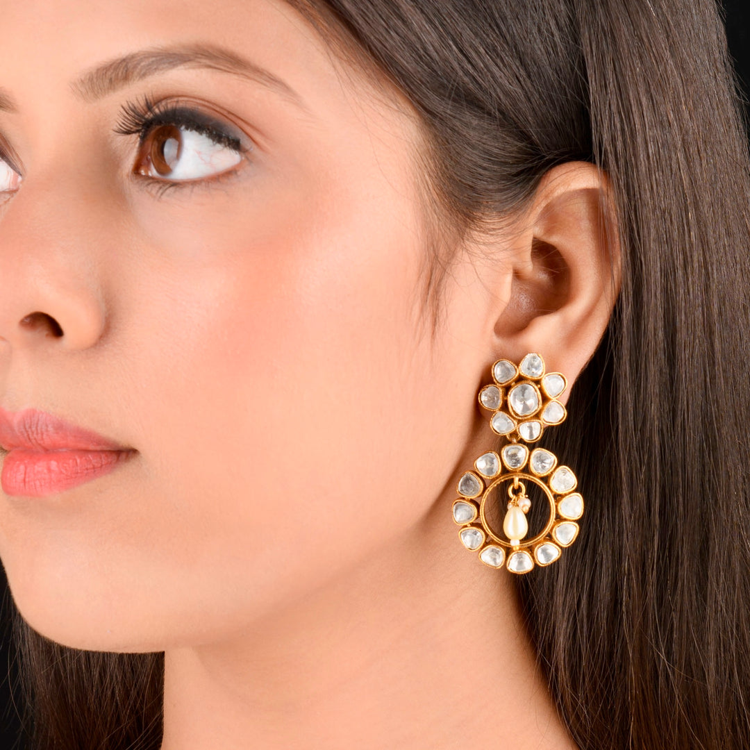 Hema Polki Earrings