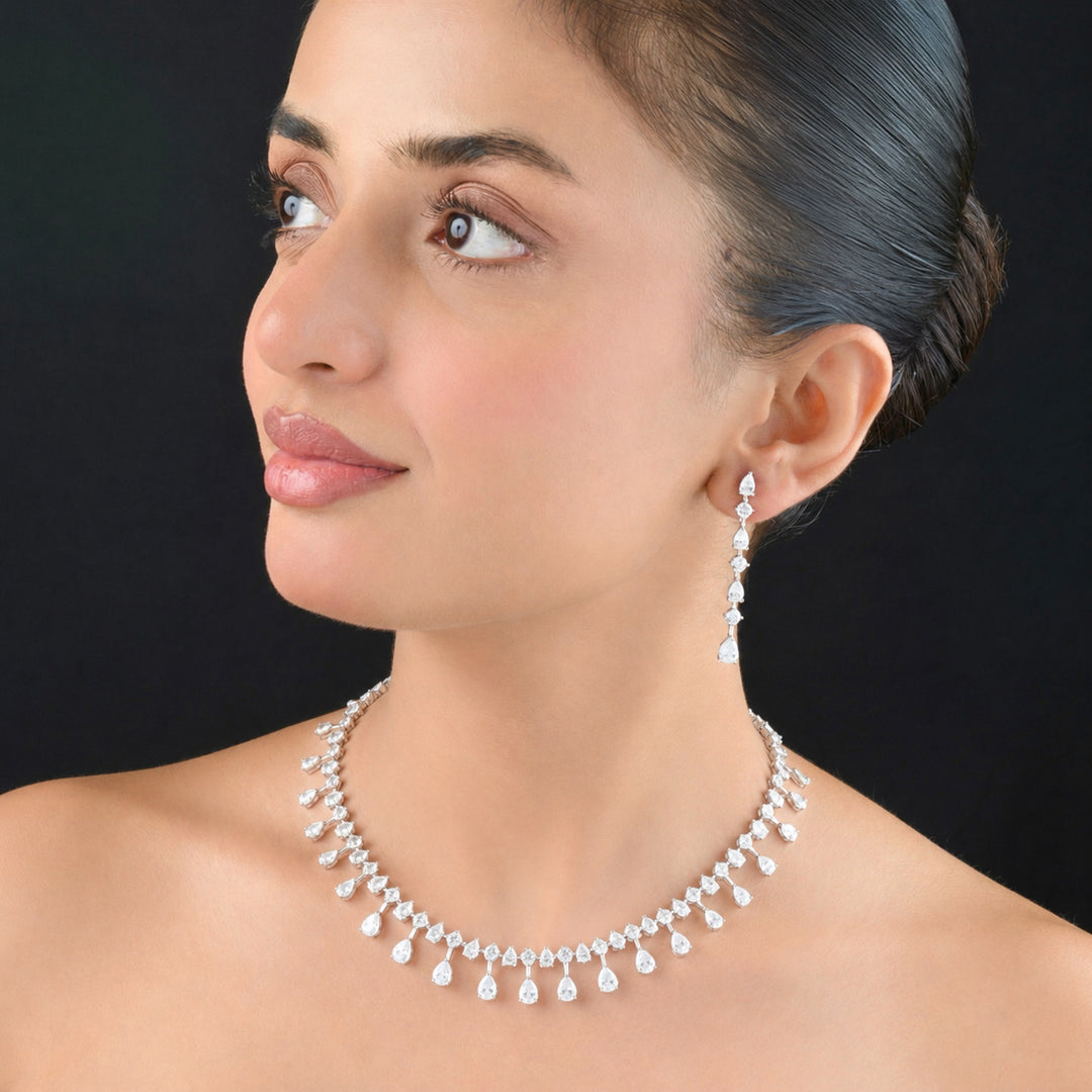 Brigitte Diamond Necklace Set