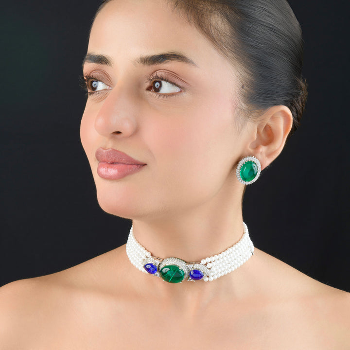 Audrey Pearl Choker Set