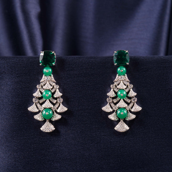 Leila Emerald and Diamond Necklace Set