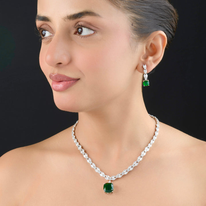 Opal Diamond Necklace Set