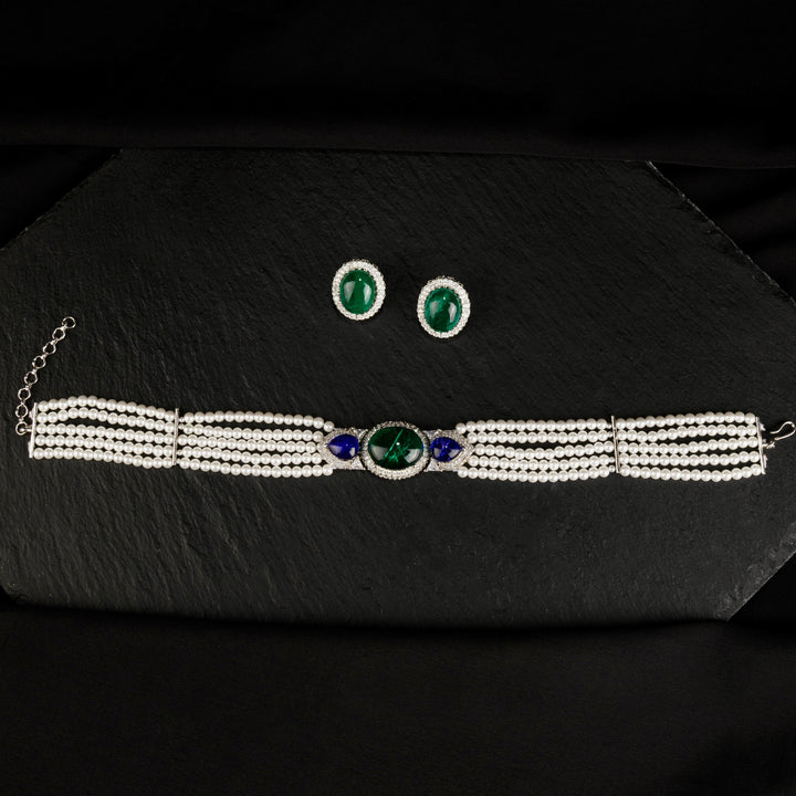 Audrey Pearl Choker Set