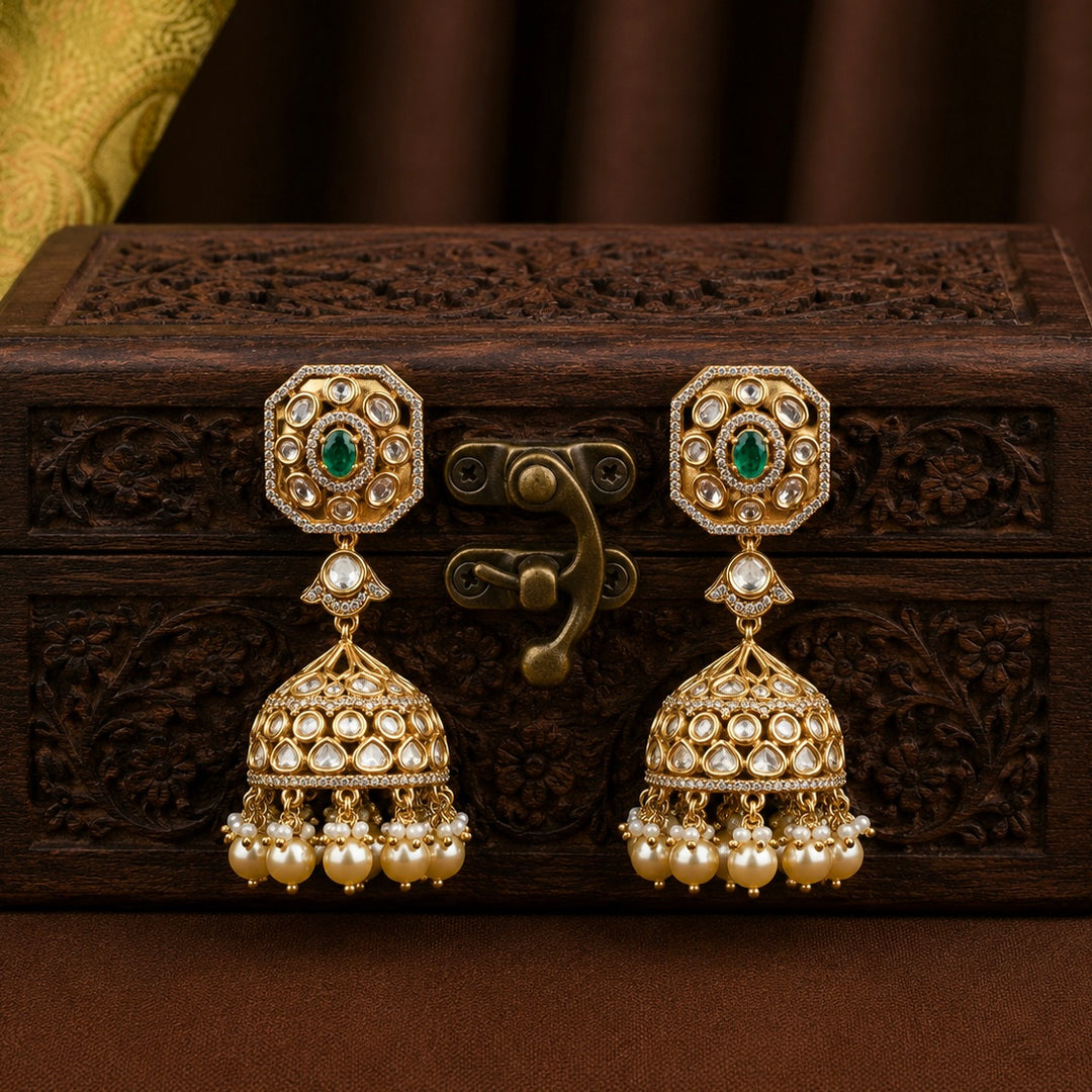 Shireen Polki Jhumkas