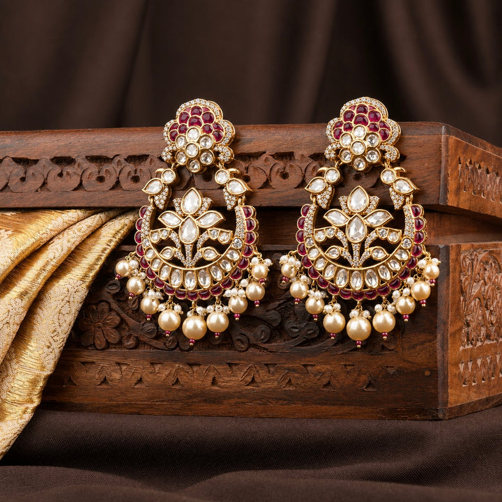 Garima Polki and Pearl Earrings