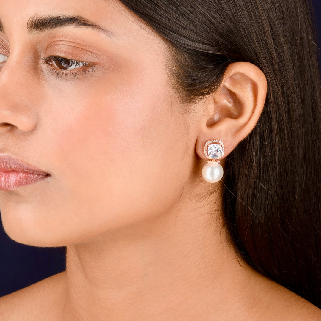 Ida Diamond and Pearl Studs