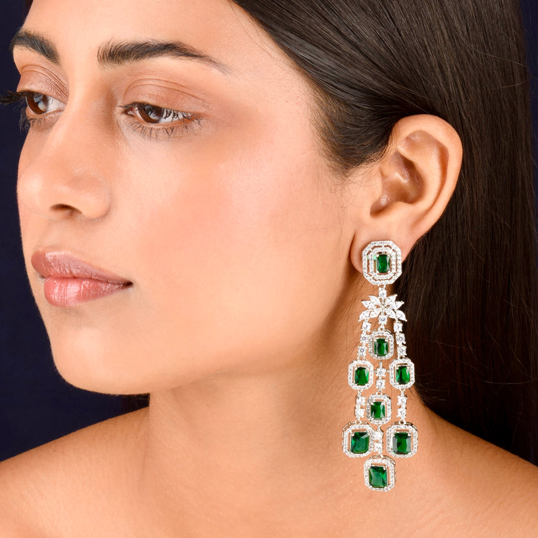 Aanchal Batra in Delisha Diamond Earrings