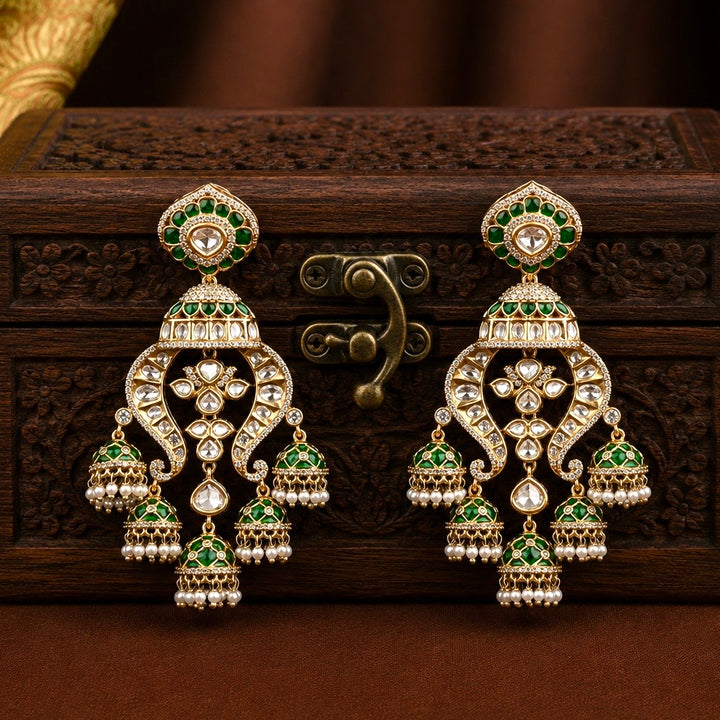 Yuvika Polki and Pearl Earrings