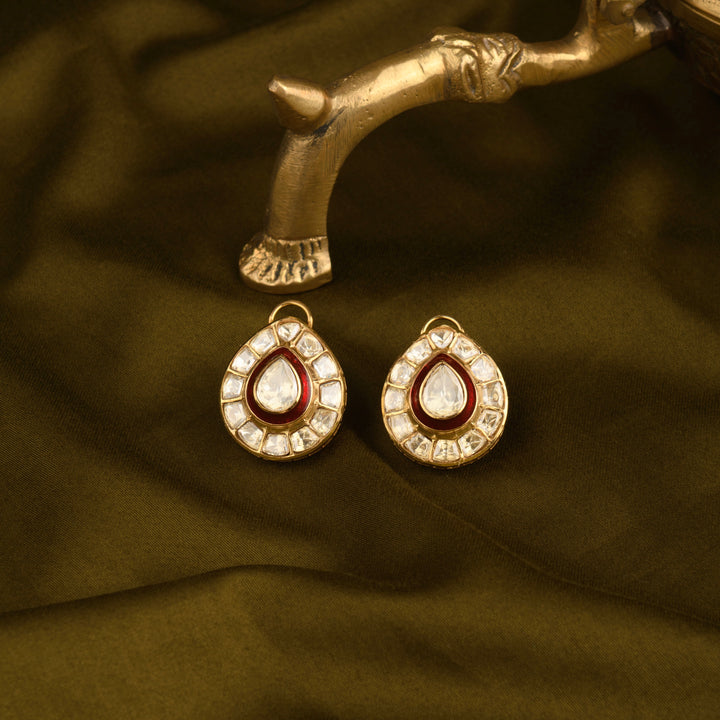 Saanvi Moissanite Polki Studs