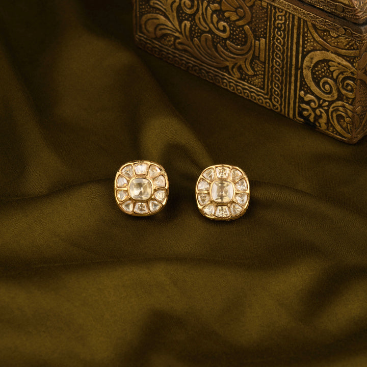 Siya Moissanite Polki Studs