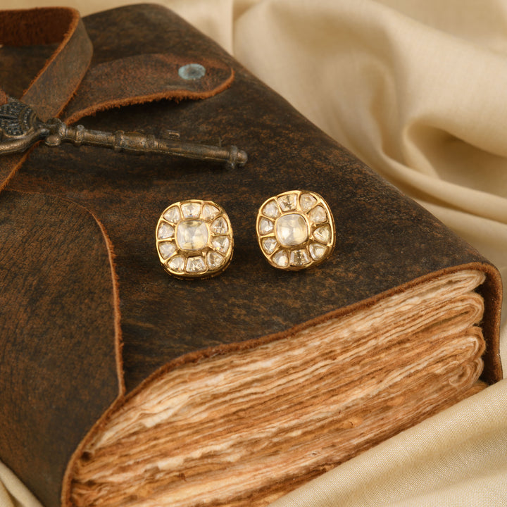 Siya Moissanite Polki Studs