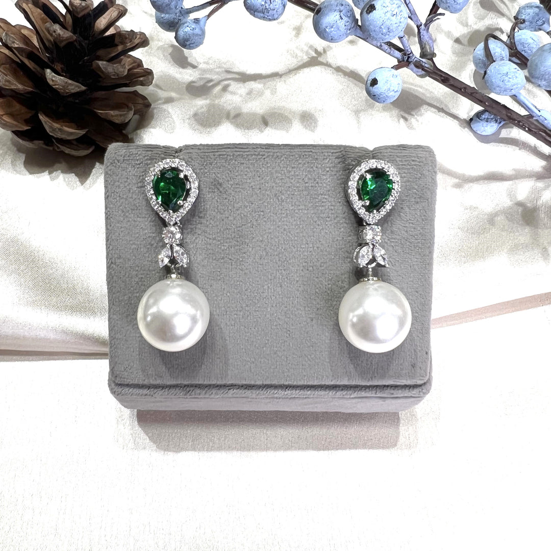 Leya Diamond and Pearl Earrings