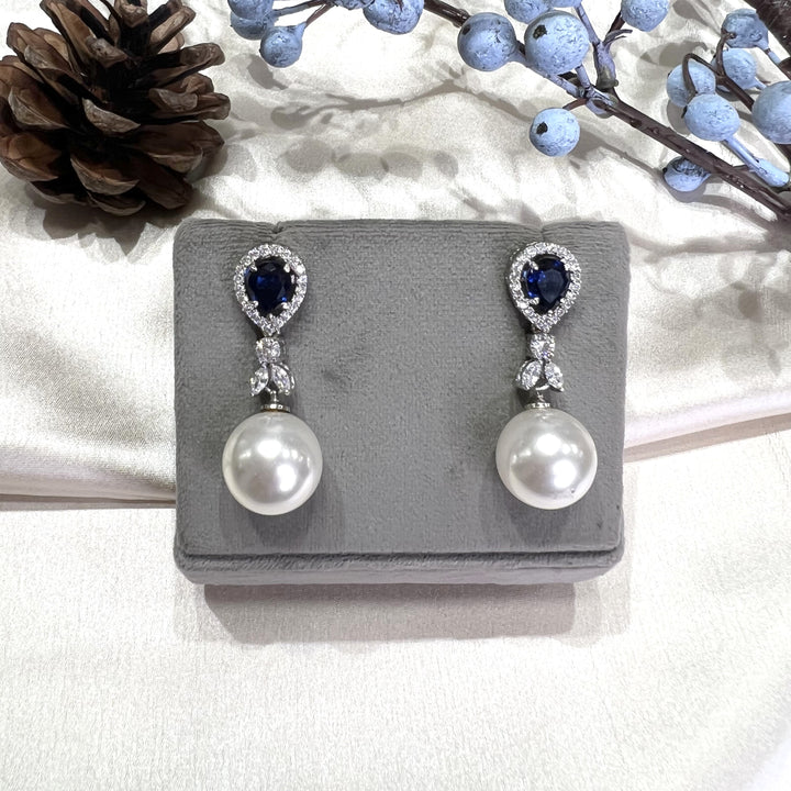 Leya Diamond and Pearl Earrings