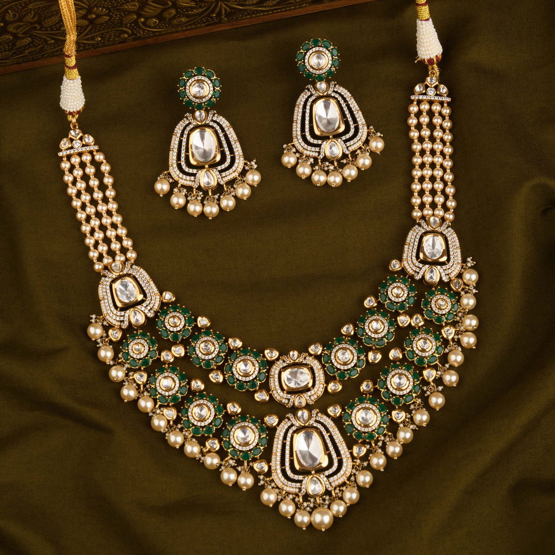 Ananya Polki and Pearl Necklace Set