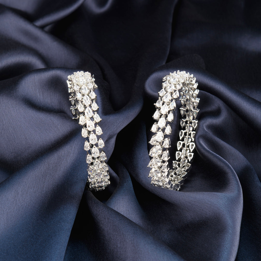 Roselle Diamond Bangle Pair