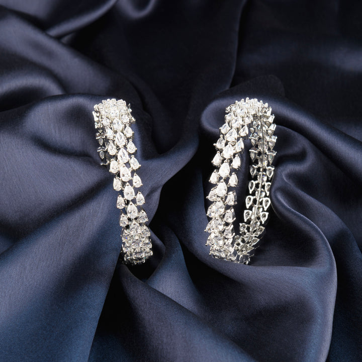 Roselle Diamond Bangle Pair